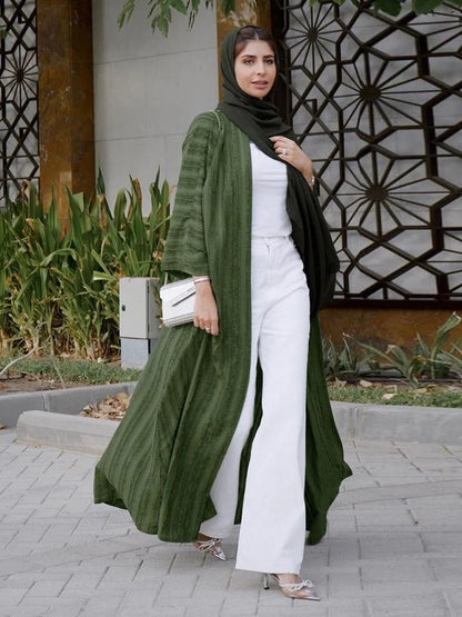 Saviig Ramadan Eid Mubarak Kaftan Robe Kimono Abaya Dress Muslim Women