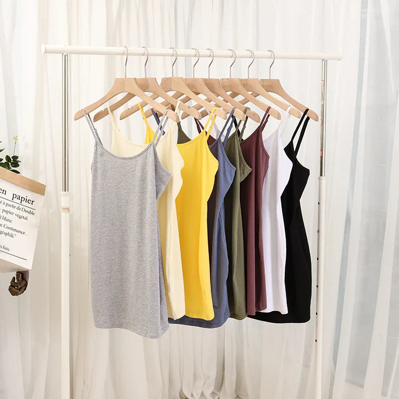Saviig Women's Cotton Tank Top Adjustable Strapless Slim Camis