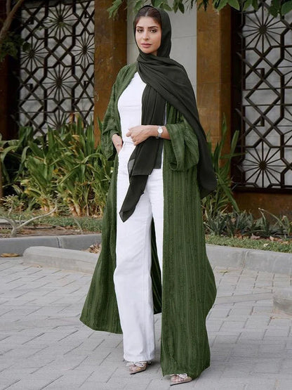 Saviig Ramadan Eid Mubarak Kaftan Robe Kimono Abaya Dress Muslim Women
