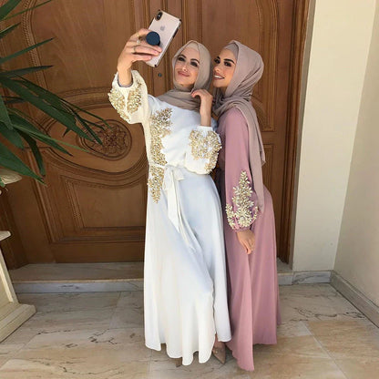 Saviig Ramadan Kaftan Abaya Dress for Muslim Women - Eid Mubarak Fashion