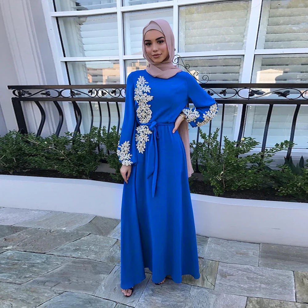 Saviig Ramadan Kaftan Abaya Dress for Muslim Women - Eid Mubarak Fashion