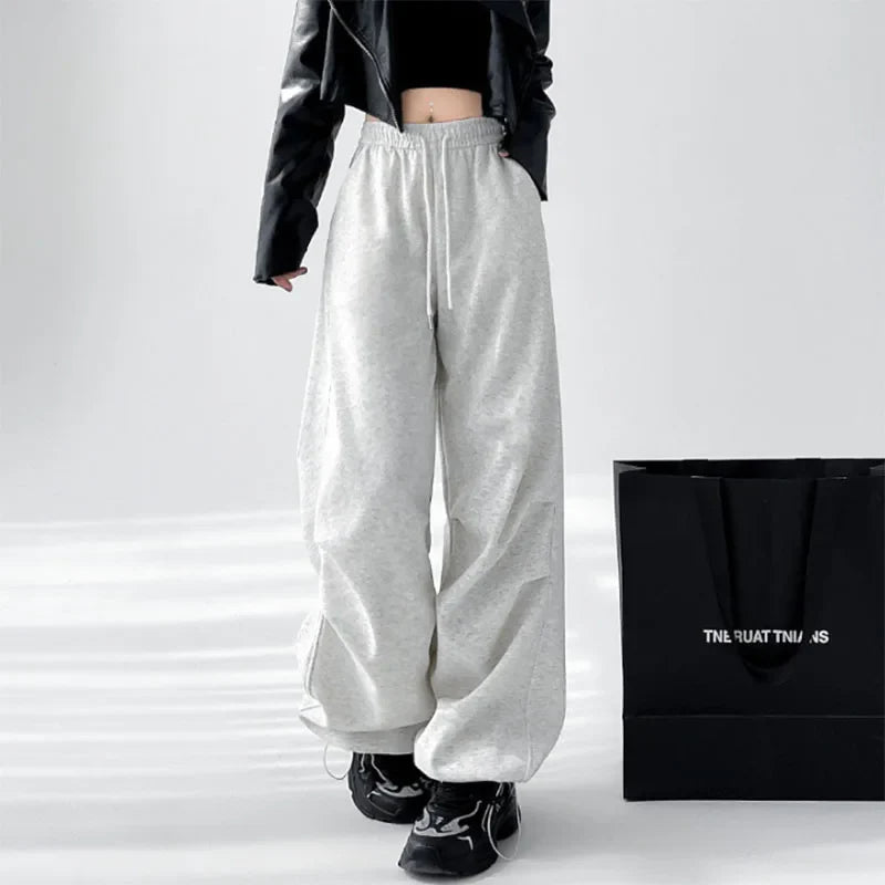 Saviig Wide Leg Drawstring Sweatpants Women's Casual Baggy Joggers