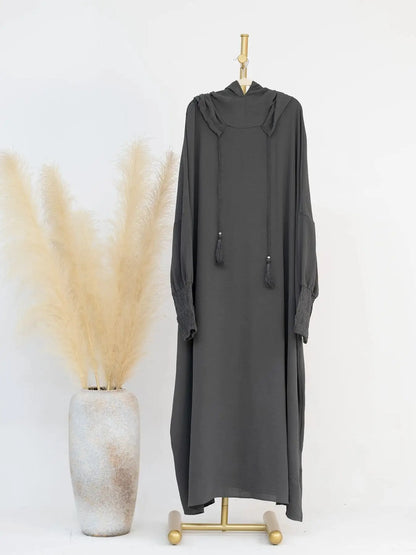 Saviig Ramadan Hoodie Kebaya Khimar Abaya Modest Dress Robe for Muslim Women