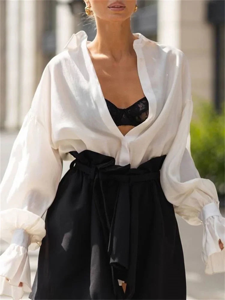 Saviig Women's Sheer Long Sleeve Cardigan Coat - Casual and Elegant Summer Blouse