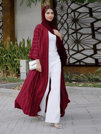 Saviig Ramadan Eid Mubarak Kaftan Robe Kimono Abaya Dress Muslim Women