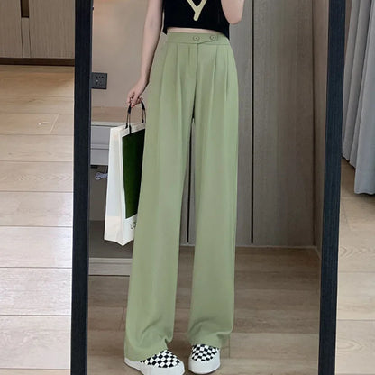 Saviig High Waist Baggy Straight Pants: Cool and Casual Women's Trousers