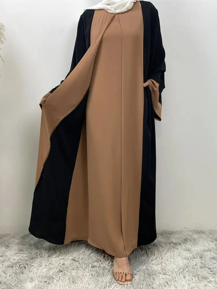 Saviig Luxury Splicing Abaya for Women - Ramadan Eid Muslim Modest Dress