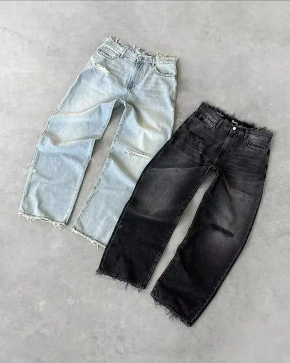 Saviig Vintage High Waist Wide Leg Jeans for Women & Men