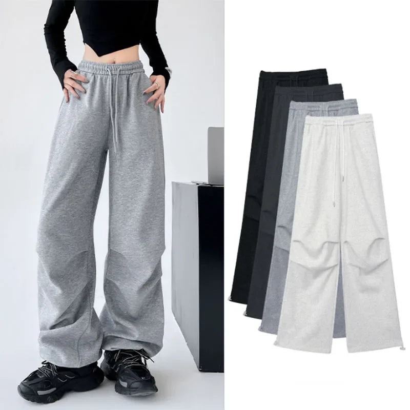 Saviig Wide Leg Drawstring Sweatpants Women's Casual Baggy Joggers