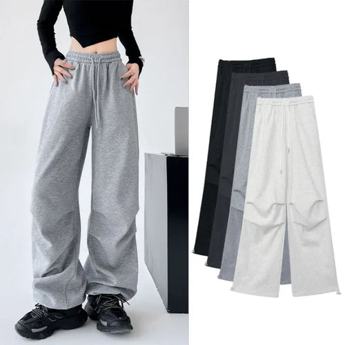 Saviig Wide Leg Drawstring Sweatpants Women's Casual Baggy Joggers