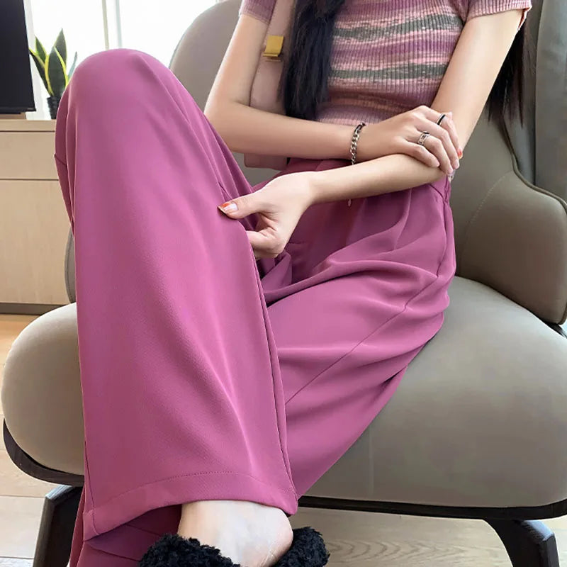 Saviig High Waist Baggy Straight Pants: Cool and Casual Women's Trousers