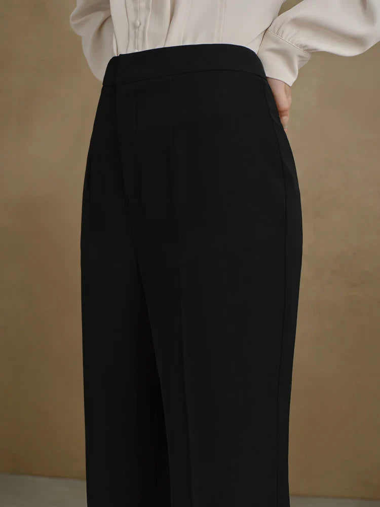Saviig High Waist Acetate Flared Pants for Women: 2023 Autumn Casual Style