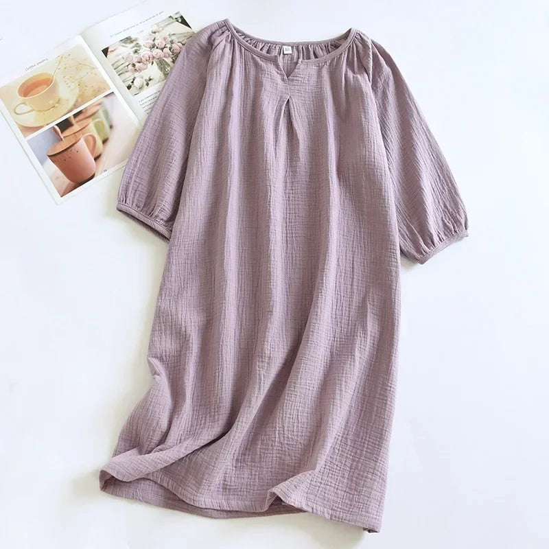Saviig Cotton Crepe Sleeping Skirt for Women - Colorful and Comfortable