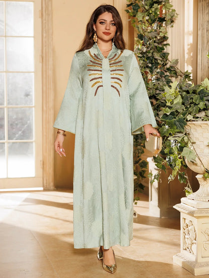 Saviig Ramadan Jalabiya: Luxury Muslim Women Abaya Dress