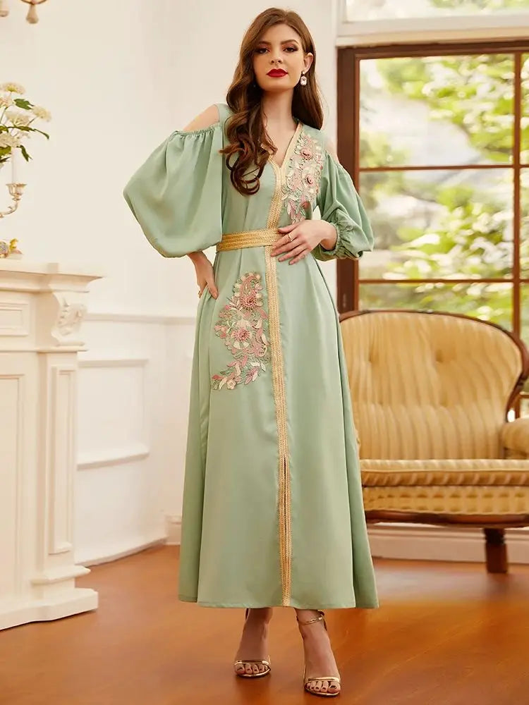 Saviig Ramadan Eid Kaftan Abaya Luxury Dress for Women Muslim Fashion