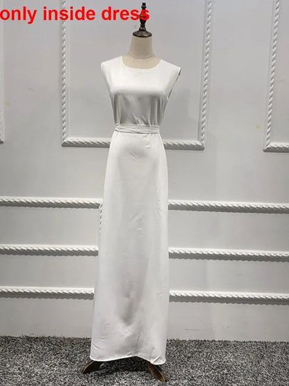 Saviig Summer Muslim Puff Sleeve Abaya Dress Elegant Modest Morocco Dubai Eid Party Dress