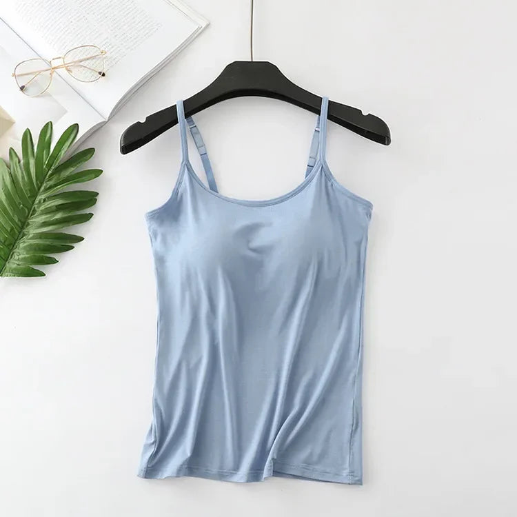 Saviig Seamless Padded Camisole Tank Top - Plus Size Slim Fit