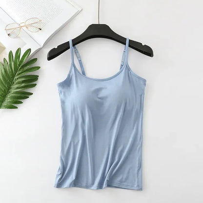 Saviig Seamless Padded Camisole Tank Top - Plus Size Slim Fit