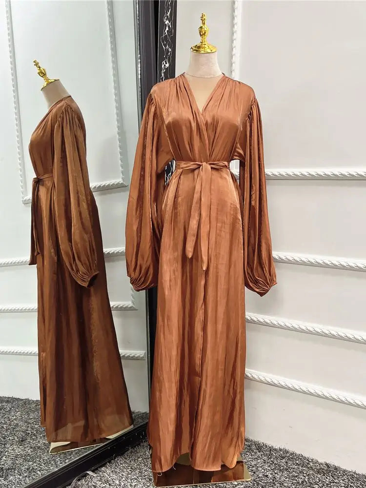 Saviig Kimono Style Kaftan Abaya for Women - Islamic Long Robe Dress