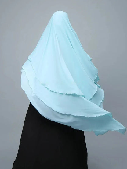 Saviig Ramadan Eid Long Khimar Headscarf Muslim Women's Hijab Jubha Garment