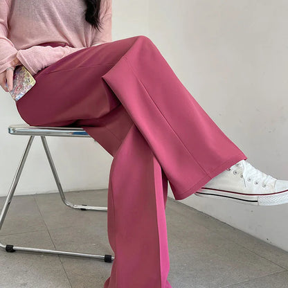 Saviig Wide Leg Casual Suit Pants for Women
