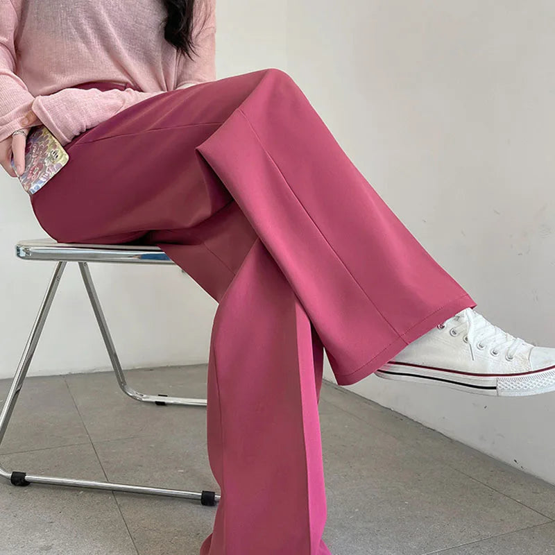 Saviig Wide Leg Casual Suit Pants for Women