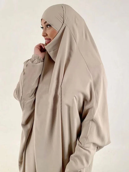 Saviig Ramadan Khimar Set: Long Abaya & Skirt for Muslim Women