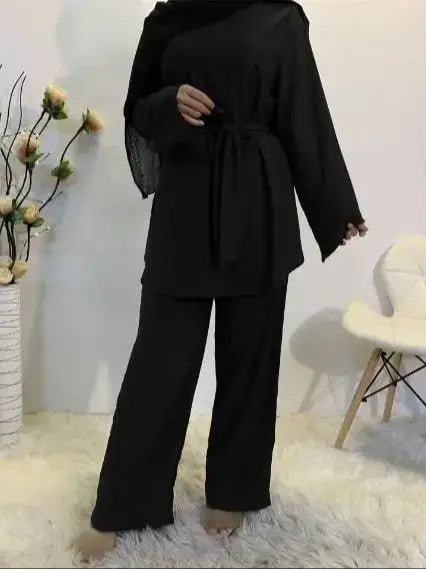 Saviig Dubai Abaya Hijab Kaftan Set for Muslim Women