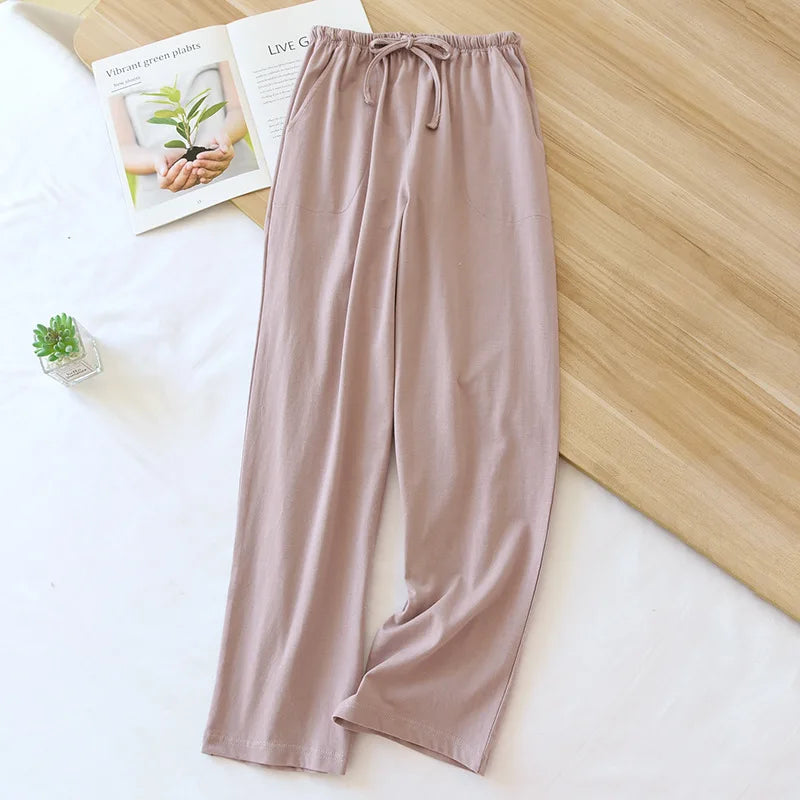 Saviig Cotton Knit Sleep Pants for Women