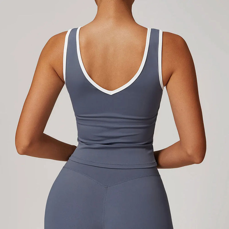 Saviig Push-Up Backless Sports Bra for Yoga Gym Fitness