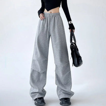 Saviig Wide Leg Drawstring Sweatpants Women's Casual Baggy Joggers