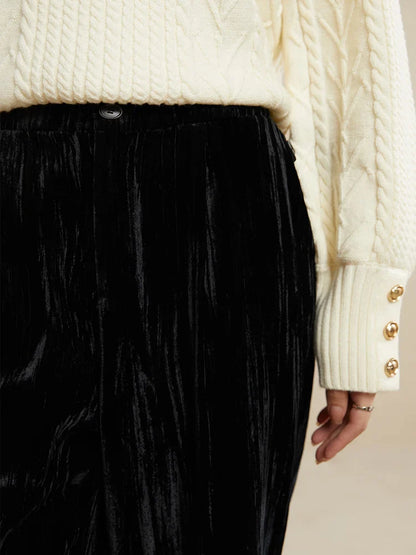 Saviig Winter Velvet Long Trousers for Women