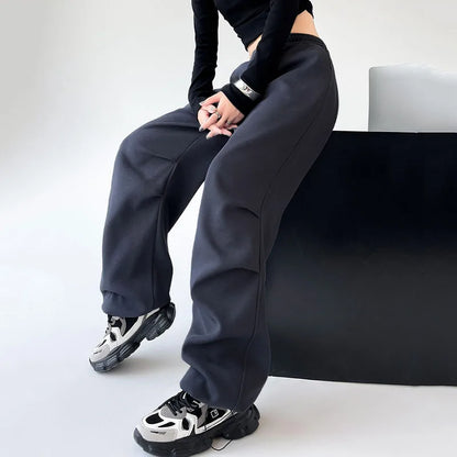 Saviig Wide Leg Drawstring Sweatpants Women's Casual Baggy Joggers