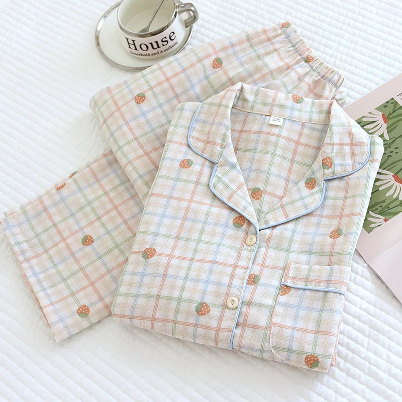 Saviig Maple Leaf Pajama Set - 100% Cotton Sleepwear