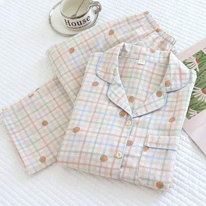 Saviig Maple Leaf Pajama Set - 100% Cotton Sleepwear