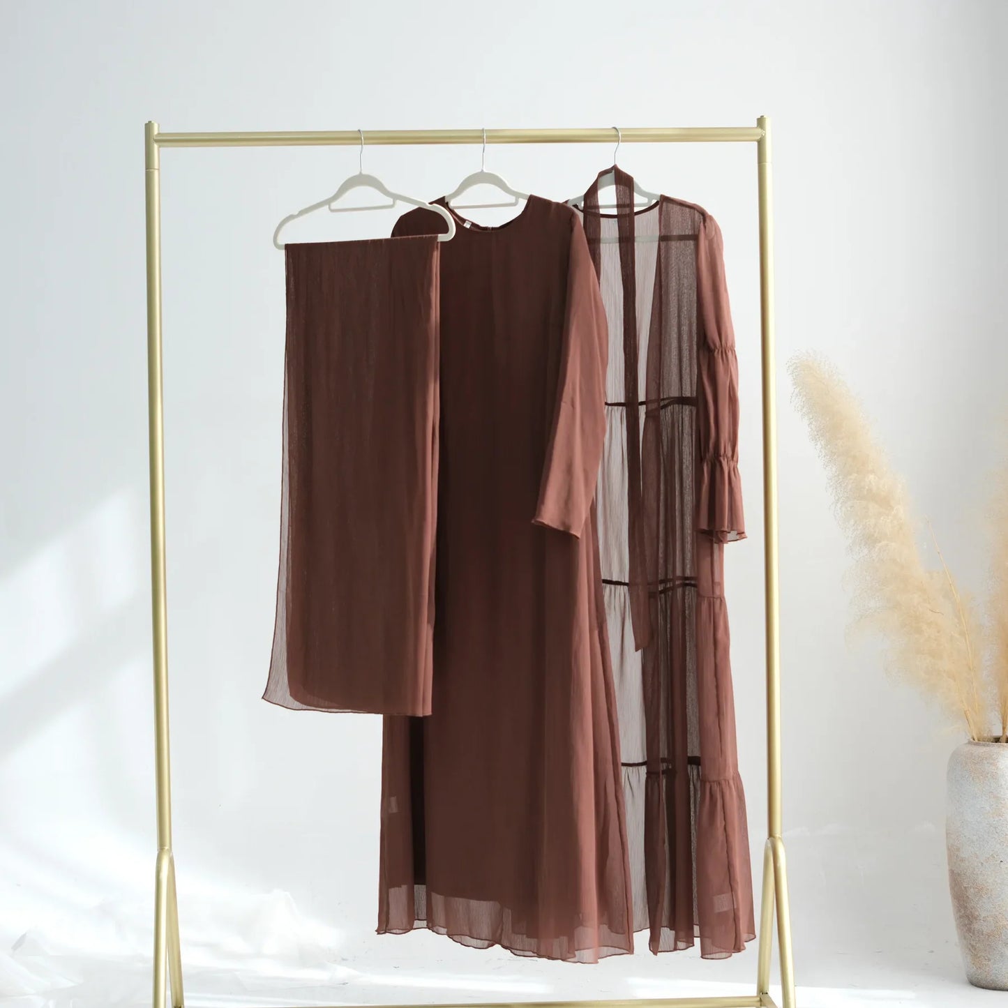 Saviig Chiffon Abaya Set for Modest Islamic Evening Parties