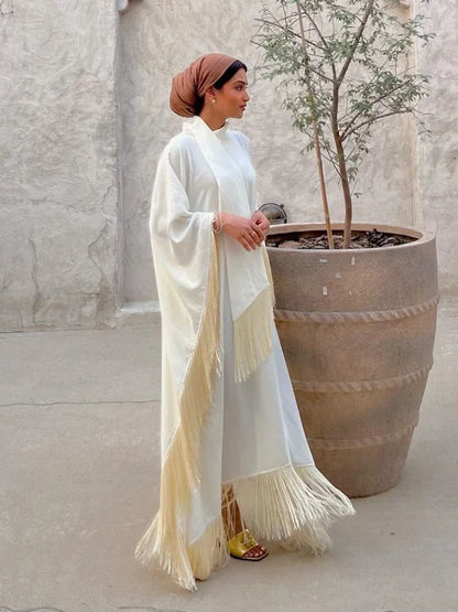 Saviig Ramadan Eid Muslim Women's Elegant Caftan Abaya Party Dress