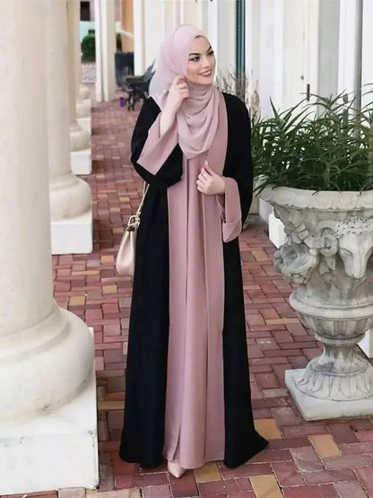 Saviig Luxury Splicing Abaya for Women - Ramadan Eid Muslim Modest Dress