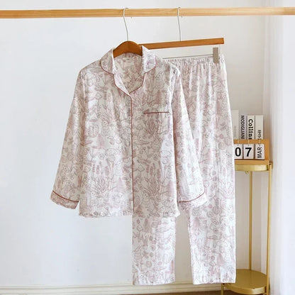 Saviig Maple Leaf Pajama Set - 100% Cotton Sleepwear