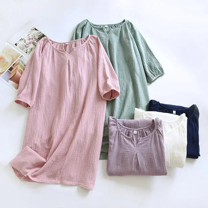 Saviig Cotton Crepe Sleeping Skirt for Women - Colorful and Comfortable