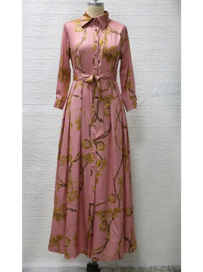 Saviig Ramadan Print Abaya Dress for Women, Elegant Islamic Kaftan Vestidos