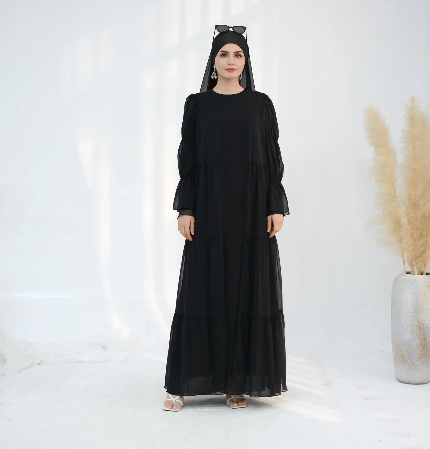 Saviig Chiffon Abaya Set for Modest Islamic Evening Parties