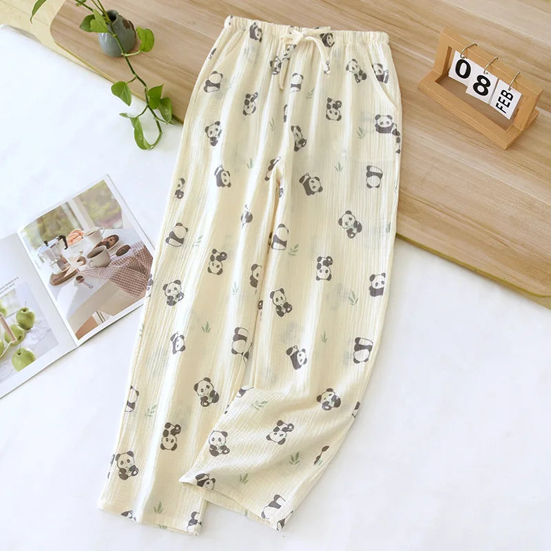 Saviig 2025 Summer Short-sleeve Pajama Set in 100% Cotton Crepe Fabric