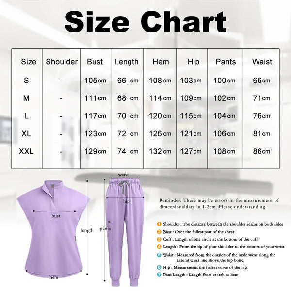 Saviig High Quality Scrubs Set: Women's Medical Jogging Pants & Top - 16 Colors