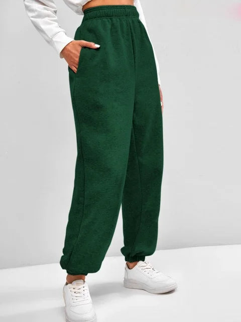 Saviig High Waist Women's Stretchy Sweatpants - Comfortable & Soft Everyday Pants