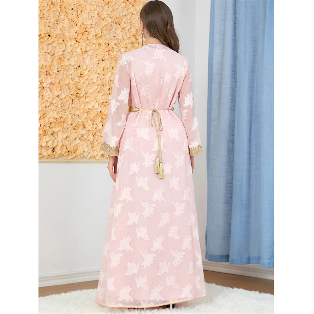 Moroccan Kaftan Dress Set for Women by Saviig: Elegant Islamic Attire for Eid & Parties