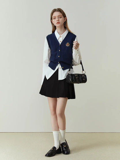 Saviig Knitted V-Neck Waistcoat for Women, Spring/Autumn 2023 Collection