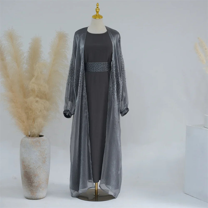 Saviig Ramadan Kaftan Abaya 2 Piece Set for Women