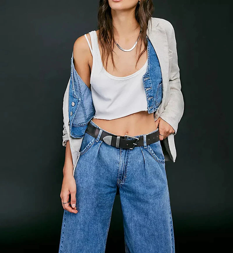 Saviig Sleeveless Cotton Summer Top for Women - Casual Streetwear Crop Tops