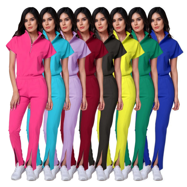 Saviig Surgical Scrubs Set: Anti-Wrinkle Hand Drawn Top & Pants - Hot Seller